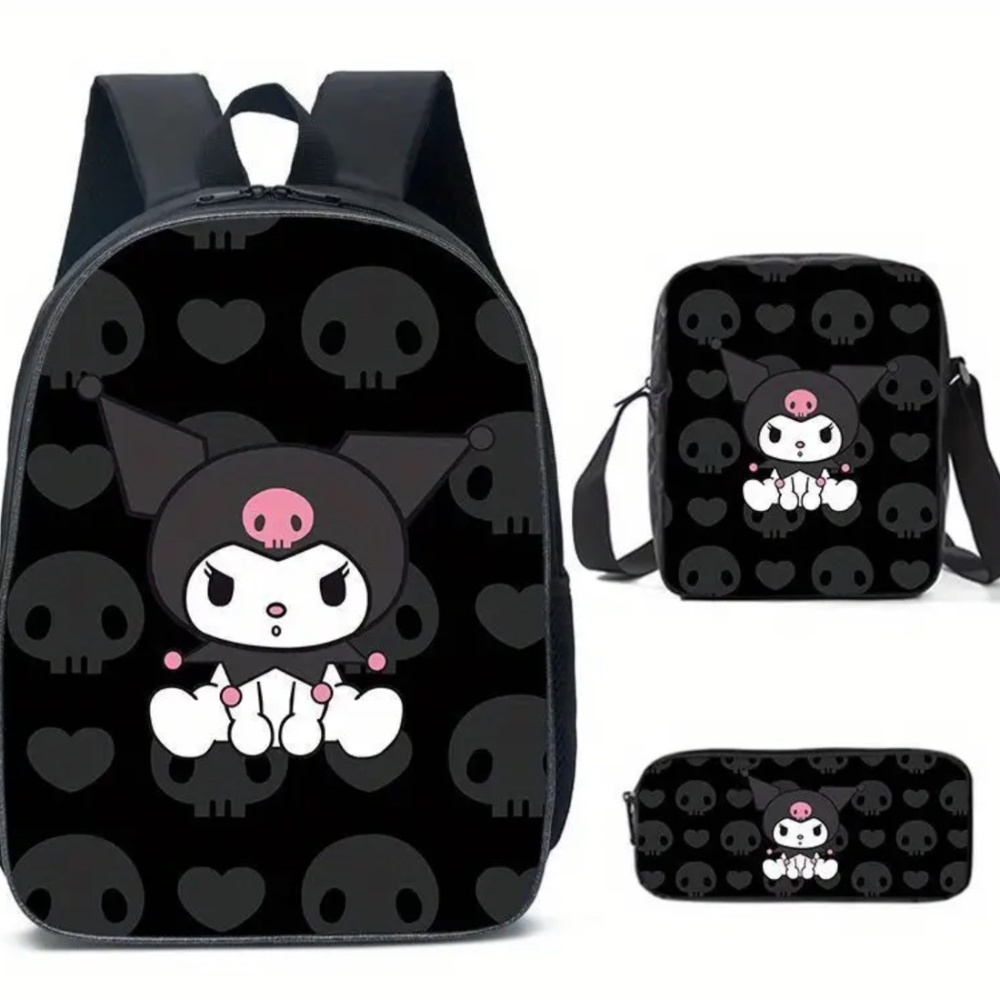 NWT Kuromi 3 Piece Set | Backpack, Lunchbox & Pencil Case